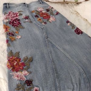 Free People jean skirt